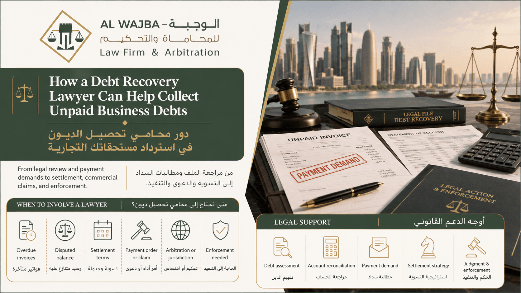 Debt Collection Lawyer in Qatar | Business Debt Recovery Support